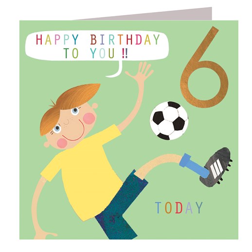 Football 6th Birthday Card