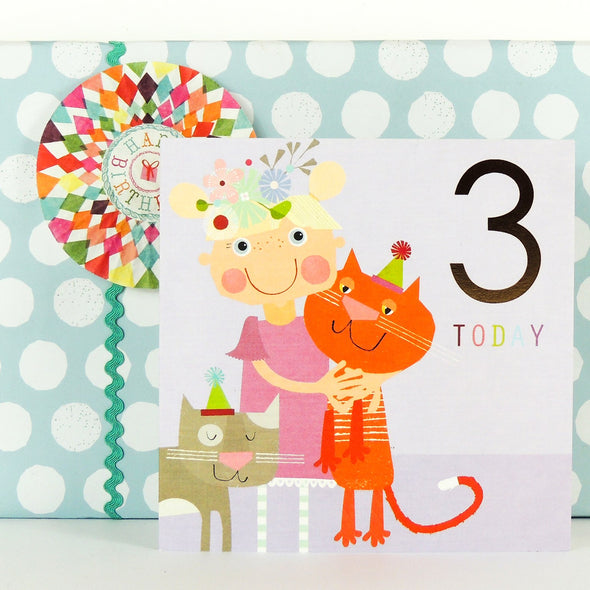Kittens 3rd Birthday Card