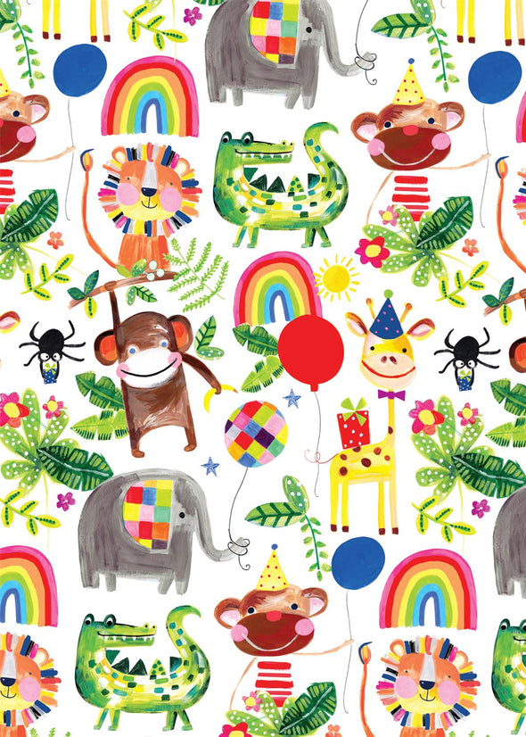 Rainbow Jungle Animals Wrap