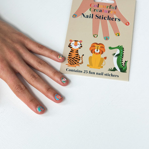Nail Stickers Colourful Creatures (pack Of 25)