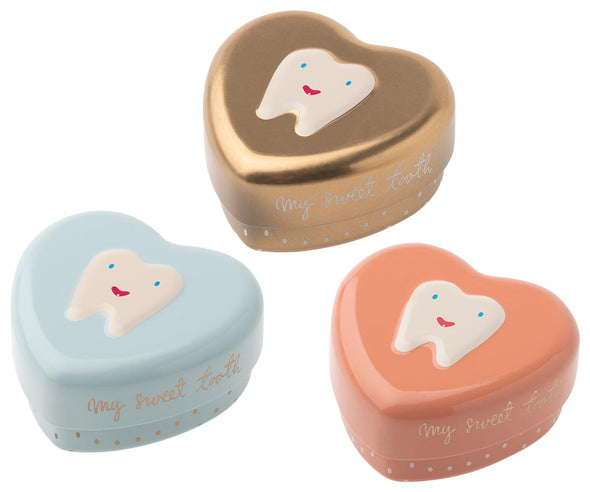 The Maileg tooth fairy tin is the perfect little keepsake for children’s milk teeth - an ideal safe place to store milk teeth for the tooth fairy. Choose from three beautiful colours - Gold, Blue, and Peach. Local delivery in Olney, Buckinghamshire. 