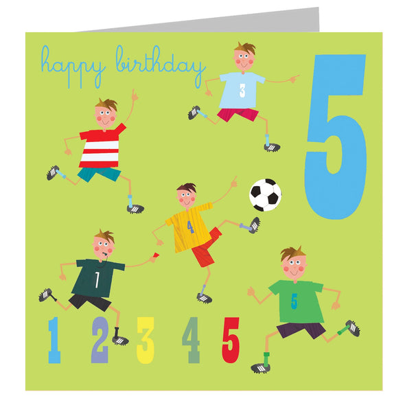 Football 5 Birthday Card